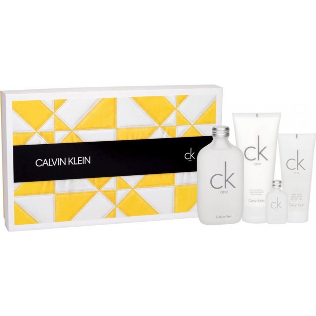CALVIN KLEIN CK One SET: EDT 200ml + EDT 15ml + shower gel 100ml + body lotion 200ml